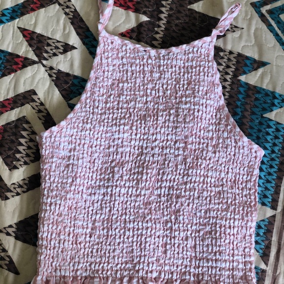 Pink gingham crop top - Picture 2 of 2